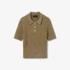 Runway Cable Knit Polo Collar Sweater