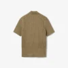 Runway Cable Knit Polo Collar Sweater