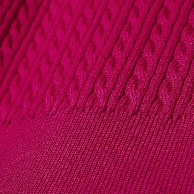 Runway Cable Knit Polo Collar Sweater