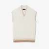 Runway Cable Knit Wool Sweater Vest