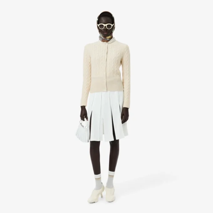 Runway Cashmere Cable Knit Cardigan