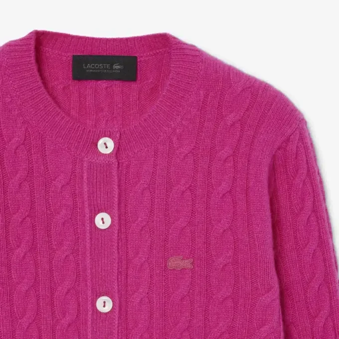 Runway Cashmere Cable Knit Cardigan
