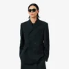 Runway Double Breasted Lightweight Wool Blazer