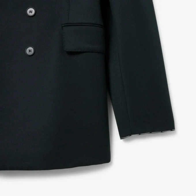 Runway Double Breasted Lightweight Wool Blazer