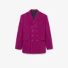 Runway Double Breasted Marbled Wool Blazer