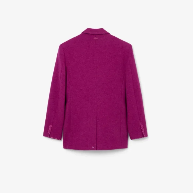 Runway Double Breasted Marbled Wool Blazer