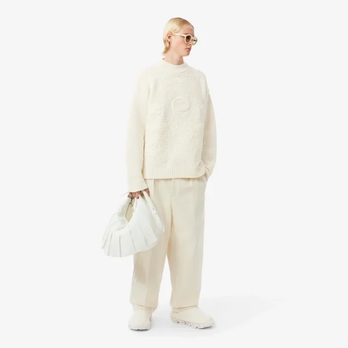 Runway Embroidered Badge Wool Sweater