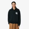 Runway High Neck Zipped Badge Accent Sweatshirt