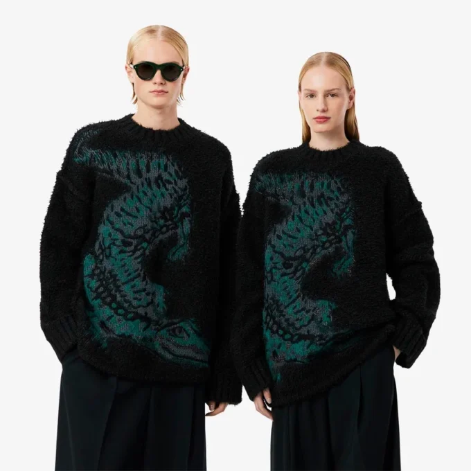 Runway Jacquard Crocodile Sweater