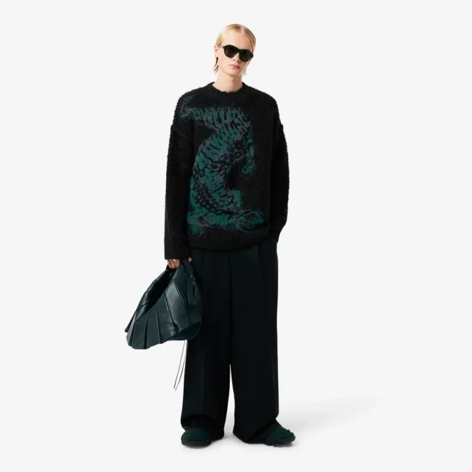 Runway Jacquard Crocodile Sweater