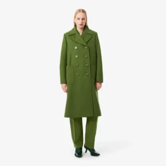 Runway Long Slub Wool Pea Coat