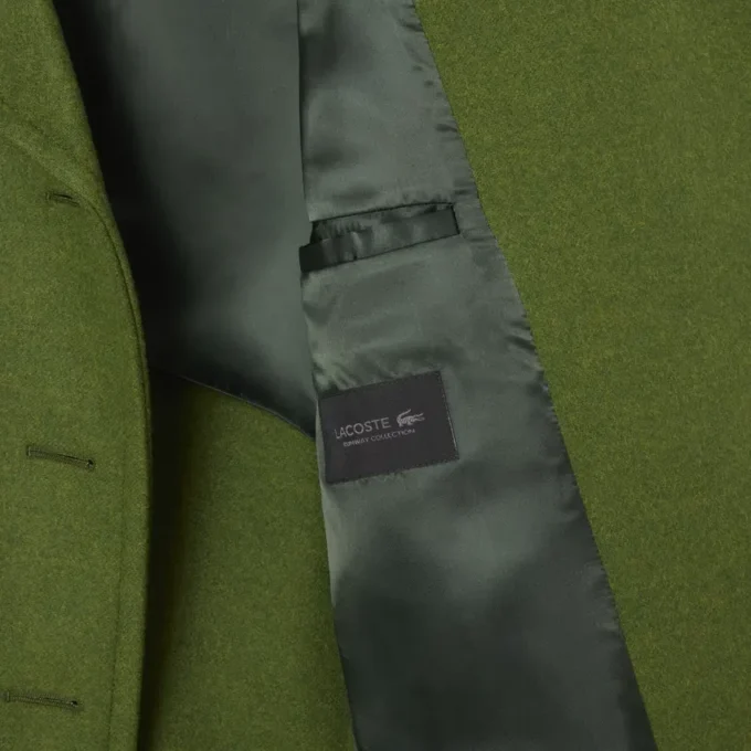 Runway Long Slub Wool Pea Coat