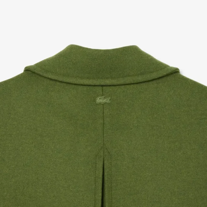 Runway Long Slub Wool Pea Coat