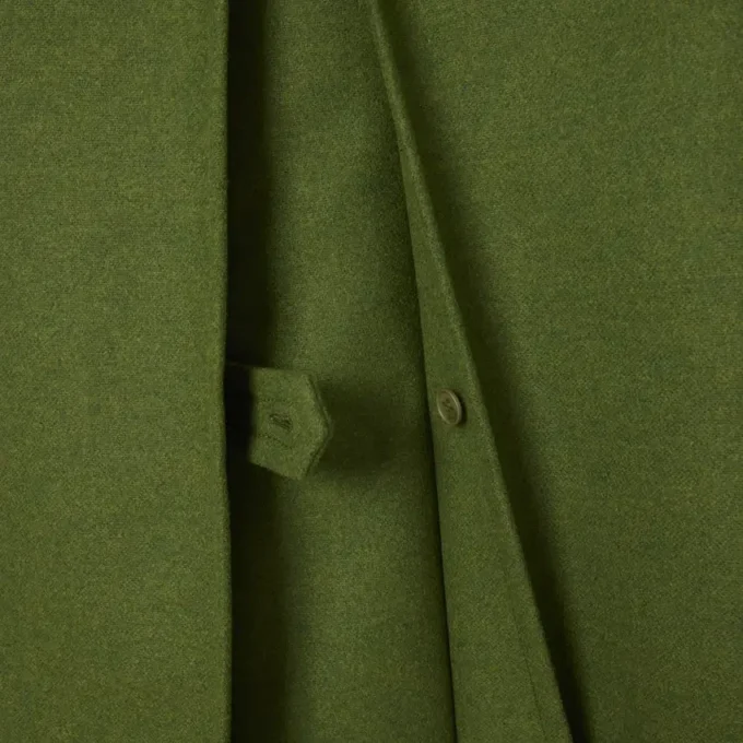 Runway Long Slub Wool Pea Coat