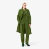 Runway Long Slub Wool Pea Coat