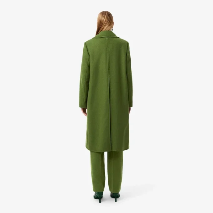 Runway Long Slub Wool Pea Coat