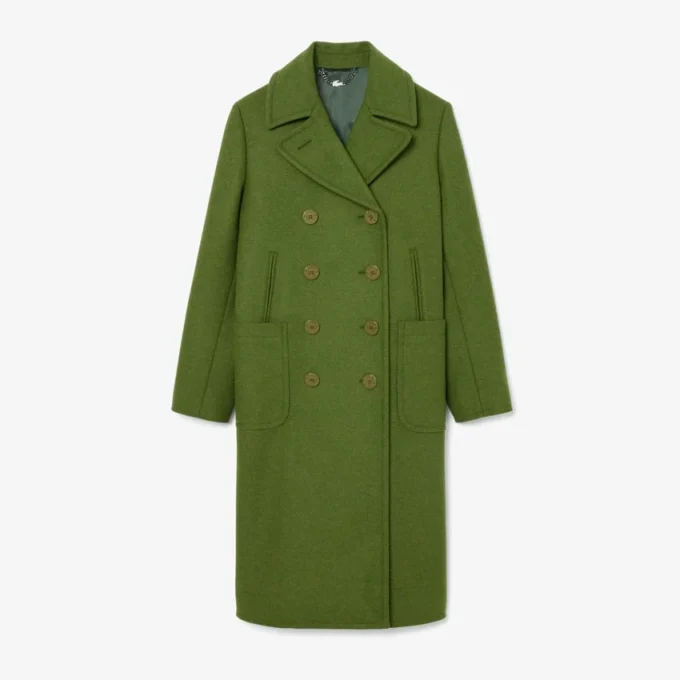 Runway Long Slub Wool Pea Coat