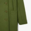 Runway Long Slub Wool Pea Coat