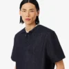 Runway Loose Fit Denim Polo Shirt