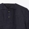 Runway Loose Fit Denim Polo Shirt