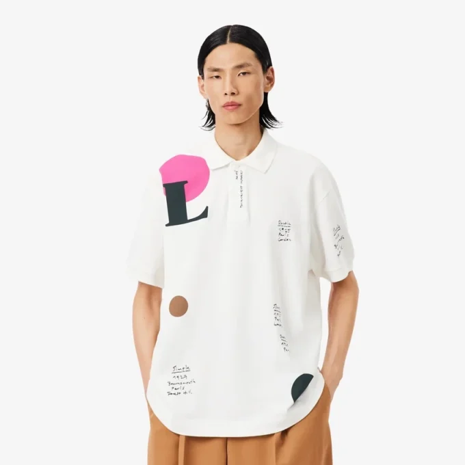 Runway Loose Fit Graphic Piqua Polo Shirt