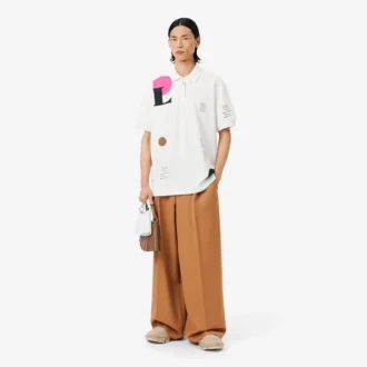 Runway Loose Fit Graphic Piqua Polo Shirt