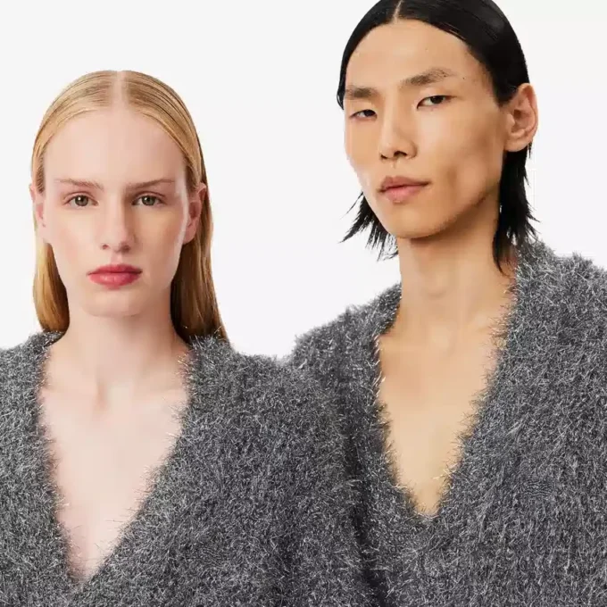 Runway Lurex Knit Cardigan