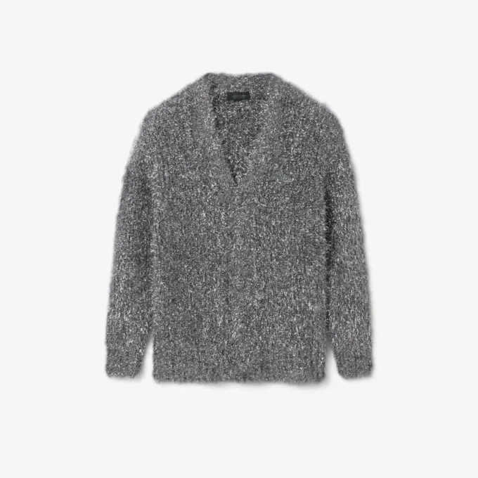 Runway Lurex Knit Cardigan