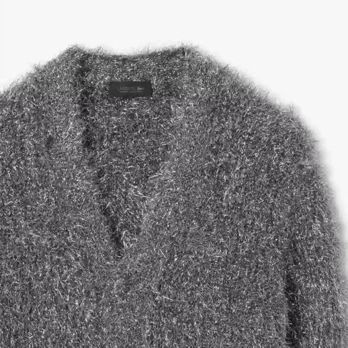 Runway Lurex Knit Cardigan