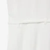 Runway Pleated Embroidery Detail Polo Dress