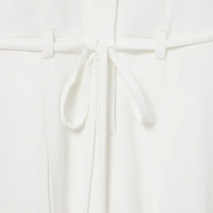 Runway Pleated Embroidery Detail Polo Dress
