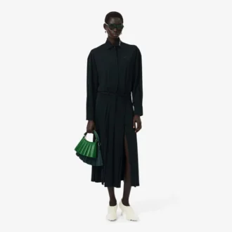 Runway Pleated Polo Maxi Dress