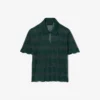 Runway Pointelle Polo Collar Sweater