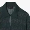 Runway Pointelle Polo Collar Sweater