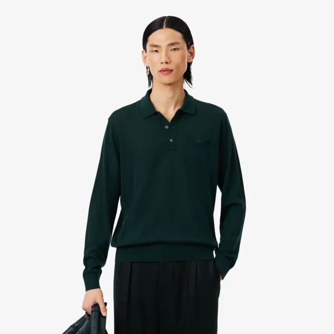 Runway Polo Collar Merino Wool Sweater