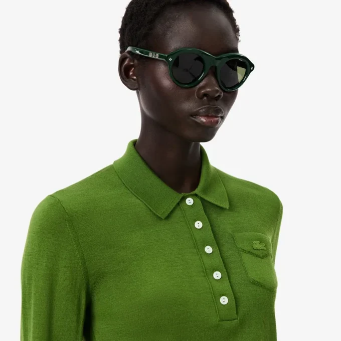 Runway Polo Collar Merino Wool Sweater