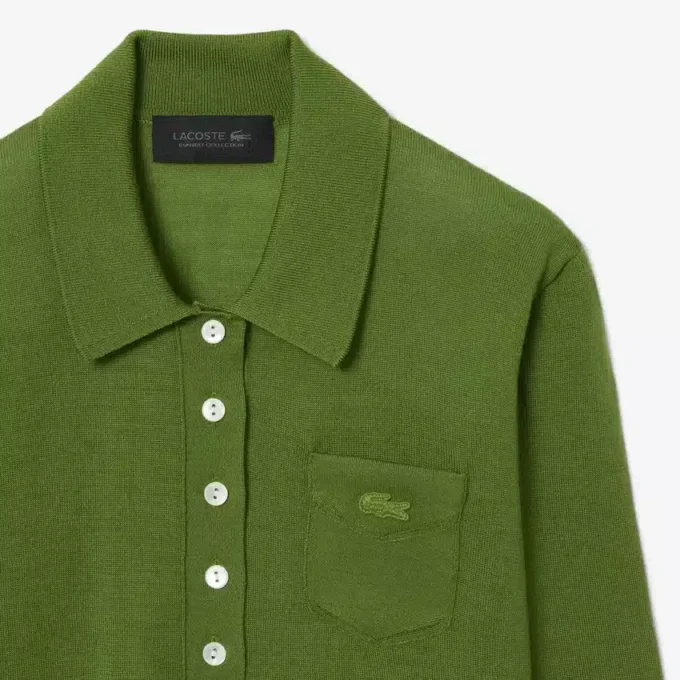 Runway Polo Collar Merino Wool Sweater