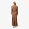 Runway Polo Collar Silk Maxi Dress