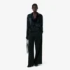 Runway Polo Collar Velour Sweater