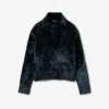 Runway Polo Collar Velour Sweater