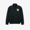 Runway Polo Shirt Collar Badge Accent Sweatshirt
