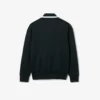 Runway Polo Shirt Collar Badge Accent Sweatshirt