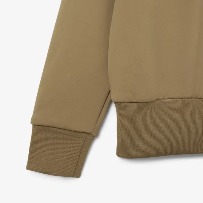 Runway Polo Shirt Collar Badge Accent Sweatshirt