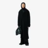 Runway Rib Knit Felted Wool Balaclava