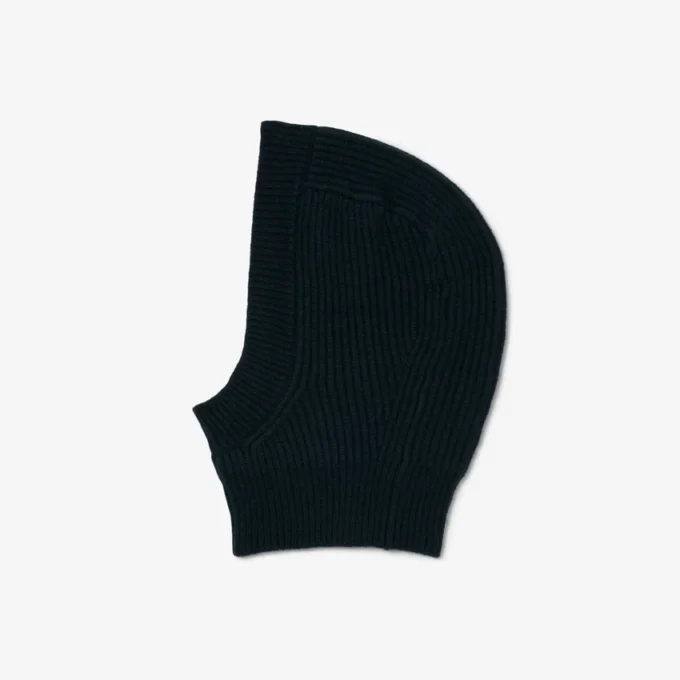 Runway Rib Knit Felted Wool Balaclava