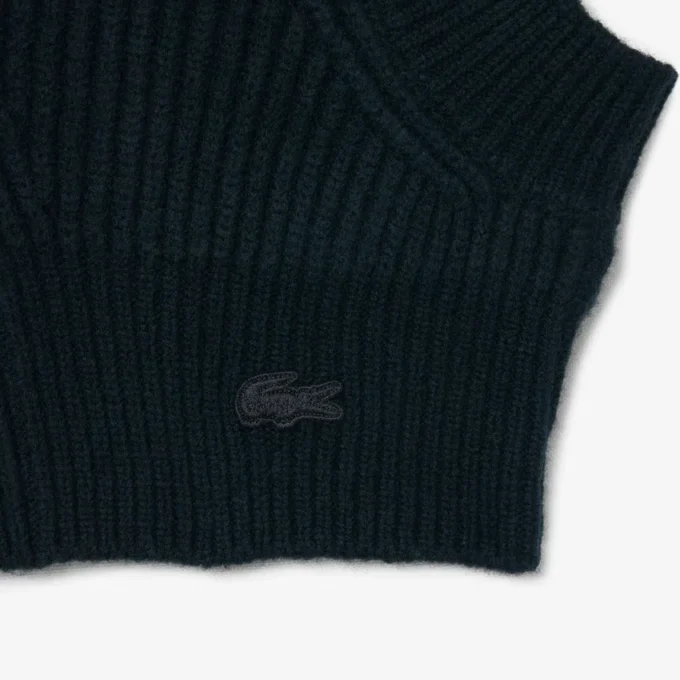 Runway Rib Knit Felted Wool Balaclava