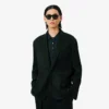 Runway Satin Shawl Neck Blazer