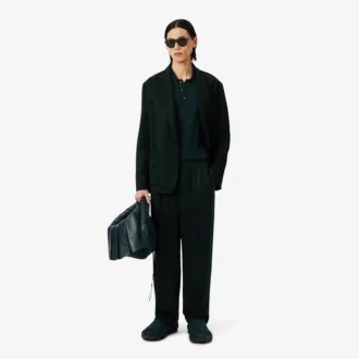 Runway Satin Shawl Neck Blazer