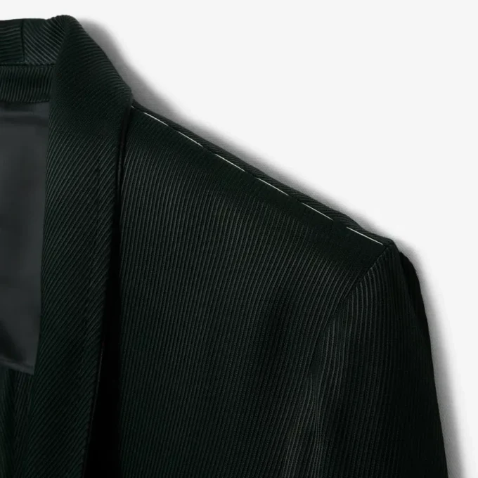 Runway Satin Shawl Neck Blazer