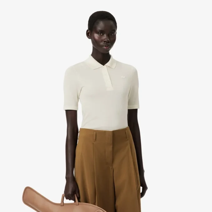 Runway Slim Fit Silk Mini-Piqua Polo Shirt